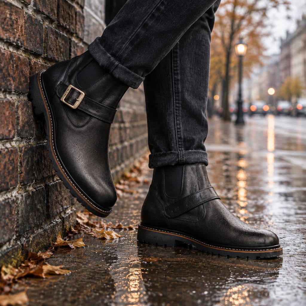 نیم بوت مشکی مردانه مدل Sorush