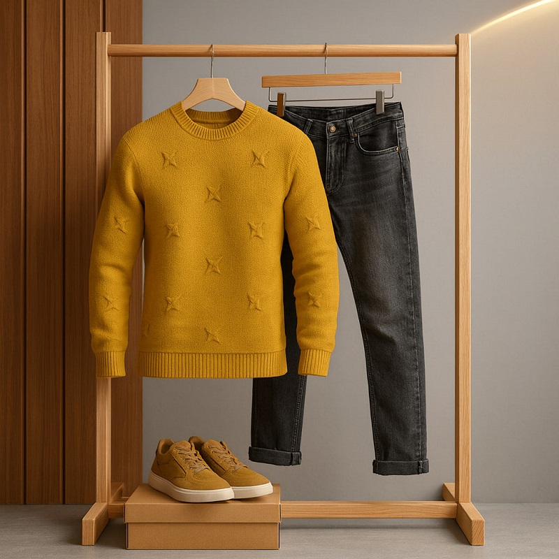 پلیور زاپ دارخردلی مردانه مدلDeta