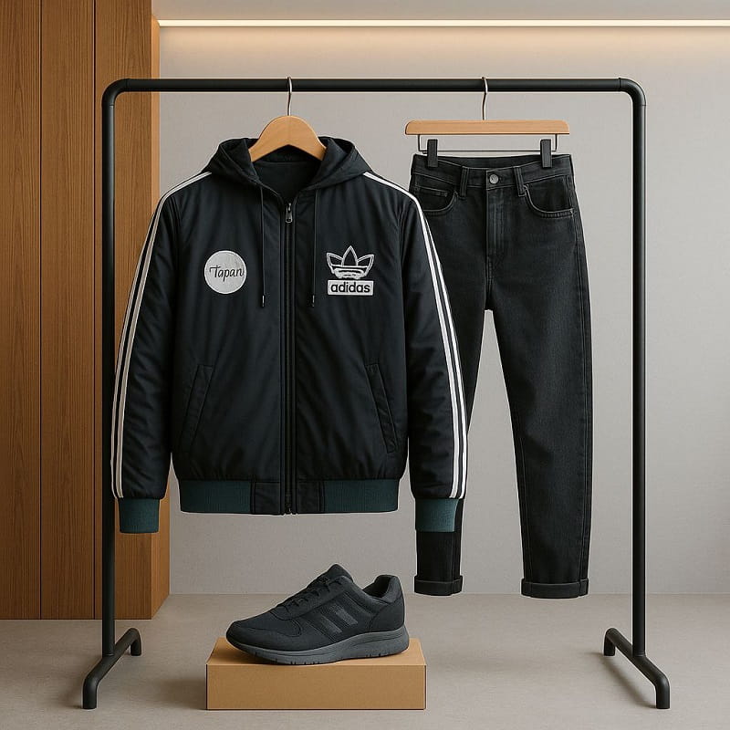 کاپشن آدیداس مردانه سبز مدل Savino